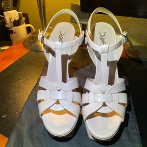 Saint Laurent Tribute Platform Blush Matt Sandal